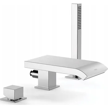 Vodovodní baterie Vanová baterie na okraj vany Tres Cuadro stříbrná