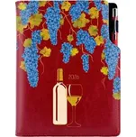 Diář DESIGN týdenní B5 2026 český - bordó - Víno