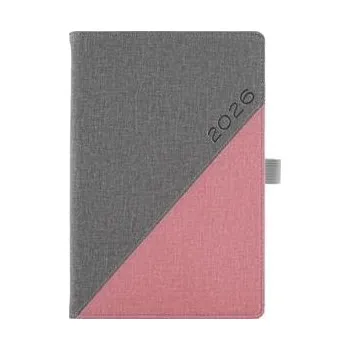 Diář Diář DIEGO týdenní speciál A5 2026 - šedá/růžová