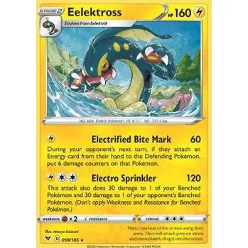 Sběratelská karetní hra Pokémon VIV 059/185 Eelektross - Vivid Voltage Stav: Near Mint, Verze: REVERSE HOLO
