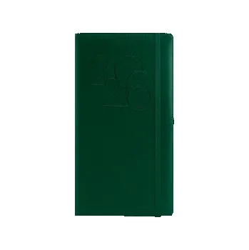 Diář Diář POLY týdenní kapesní 2026 český - tmavo zelená