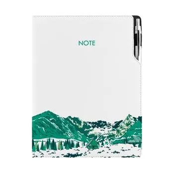 Zápisník Notes - zápisník DESIGN A4 nelinkovaný - bílá - Hory