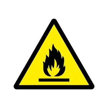 Hořlavý materiál - SYMBOL, samolepka 100x100