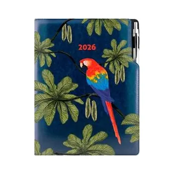 Diář Diář DESIGN tydenní A4 2026 - modrá - Papoušek