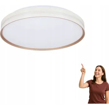 STROPNÍ SVÍTIDLO MONTANA BÍLÁ+ZLATÁ 24W LED 40 CM BÍLÉ STÍNIDLO