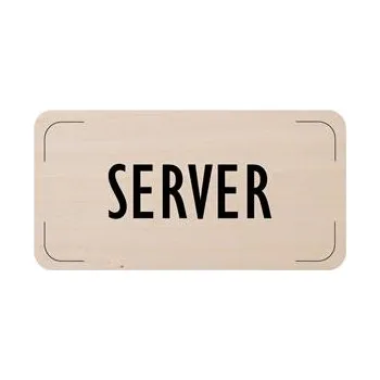 Cedulka na dveře - Server, dřevěná tabulka, 160 x 80 mm