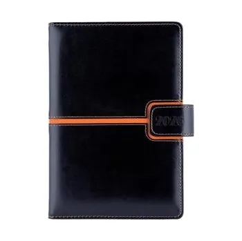 Diář Diář MAGNETIC denní B6 2026 - černá/oranžová