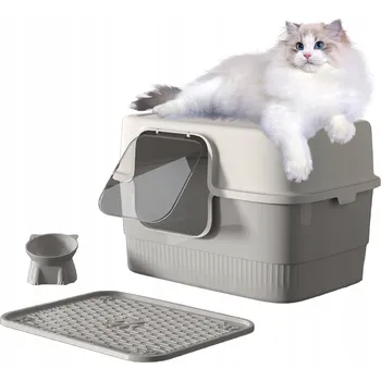 TOALETA PRO KOČKY UZAVŘENÁ S ABSORBÉREM A MISKOU PRO KOČKY S LOPATKOU