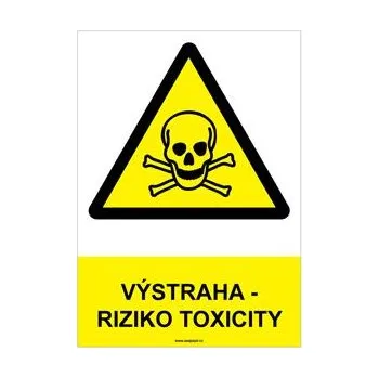 VÝSTRAHA - RIZIKO TOXICITY - bezpečnostní tabulka, plast A4, 2 mm
