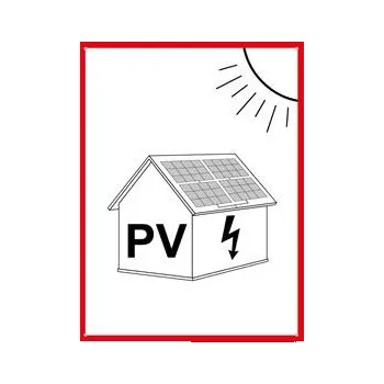 Označení FVE na budově - PV symbol - bezpečnostní tabulka, plast 2 mm s dírkami (A6) 105 x 148 mm