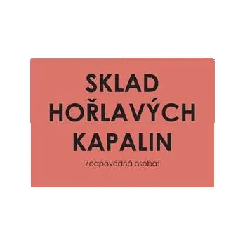 Informační tabulka SKLAD HOŘLAVÝCH KAPALIN, plast 2 mm, A4