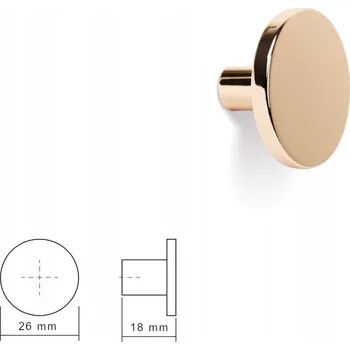 Nábytkové kování Úchytka/knopka VIEFE 0168 COMO mosaz lesklá FI26