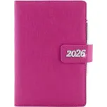 Diář BRILIANT denní B6 2026 - růžová