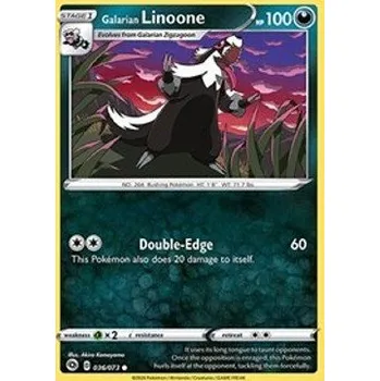 Volný čas Pokémon CPA 036/073 Galarian Linoone - Champion’s Path Stav: Near Mint, Verze: REVERSE HOLO
