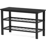 Vikio Botník 2 police, bez potahu, kov - černý matný lak ABK112C