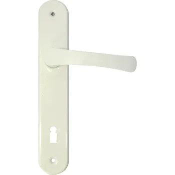 Dveřní kování klika hliníková, bílá, na vložku, 90 mm 0.30 Kg TOP Sklad4 603083 (0.30 Kg TOP Sklad4 603083)