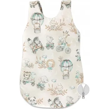 Spací pytel pro miminko Spací vak 70 cm, ZOO na cestách - cappuccino/mátová