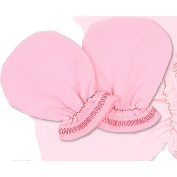 Rukavičky bavlna Terjan - růžové, vel. 2