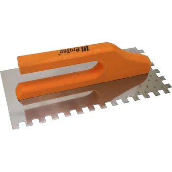 Zednické hladítko ProTec hladítko, nerezové, zub 6 mm, s dřevěnou rukojetí, 280 x 130 mm 0.49 Kg TOP Sklad4 803053 (0.49 Kg TOP Sklad4 803053)