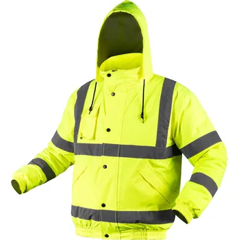 pracovní bunda NEO TOOLS Lehce zateplená výstražná pracovní bunda, bomber, žlutá Velikost: L