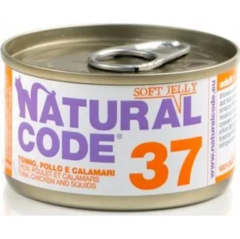 Krmivo pro kočku NATURAL CODE 37 Tuňák Kuře Sépie 85g