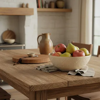 Mýdlenka EH Excellent Houseware Keramická miska se vzorem, 650 ml, béžová