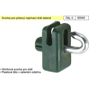 Příslušenství pro plot Svorka pro plotový napínací drát zelená 0.006 Kg NÁŘADÍ Sklad2 50040 (0.006 Kg NÁŘADÍ Sklad2 50040)