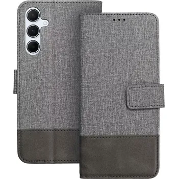 Pouzdro na mobilní telefon GOMMA Book flip pouzdro Samsung Galaxy A17 - šedé (GOMMA Book flipové pouzdro pro Samsung Galaxy A17 - šedý flip obal s kapsami a magnetem)