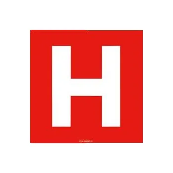 Hydrant - bezpečnostní tabulka, plast 1 mm 150x150 mm
