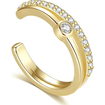 Náušnice Pozlacená stříbrná náušnice s čirými zirkony - Meucci SYE229