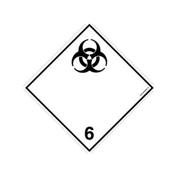 INFEKČNÍ LÁTKA (BIOLOGICKÉ RIZIKO) Č. 6, plast 1 mm 100x100 mm