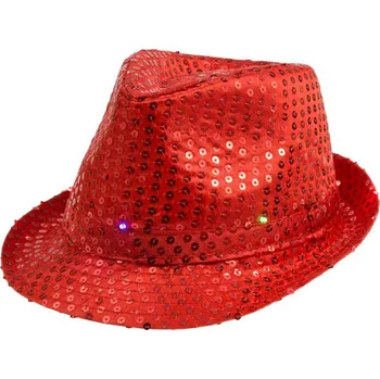 Klobouk Klobouk červený, s flitry