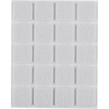 Podložka pod nábytek NEO TOOLS Samolepicí plstěné podložky, bílé 20 x 20 mm, 20 ks