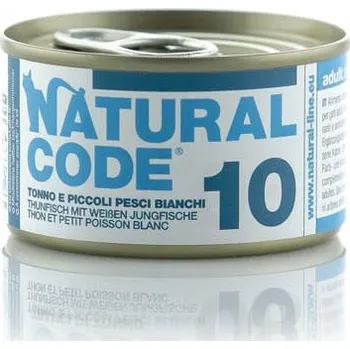 Krmivo pro kočku Natural Code - 10 - TUŇÁK A MLADÉ RYBY - 85g