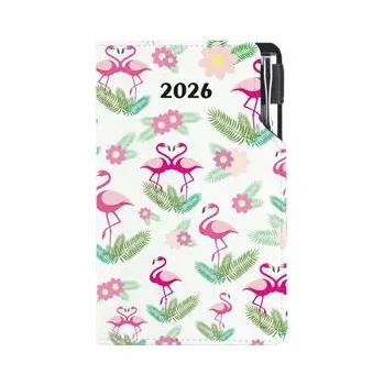 Diář Diář DESIGN týdenní kapesní 2026 český - Plameňák