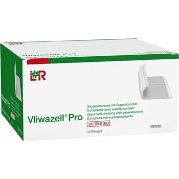 Kompres Kompresy savé Vliwazell Pro superabsorpční, nesterilní, 10 cm x 20 cm, 10 ks