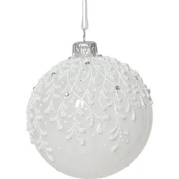 Vánoční ozdoba Kaeming Vánoční ozdoba LEAVES ALL OVER, 8 cm, bílá, KSD