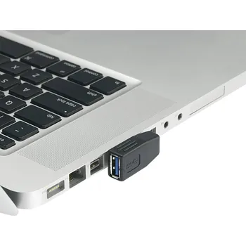 Elektrická zásuvka N/A USB adaptérZahnutý dolevaUSB 3.0 zástrčka A / USB 3.2 gen. 1 zásuvka Ačerná