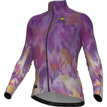 cyklistický dres ALÉ Cyklistický dres s dlouhým rukávem zimní - PR-E JARDIN - fialová/vícebarevná