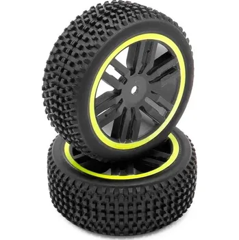 RC model auta FUNTEK | Zadní kola kompletní, 2 ks, žlutá IM-FTK-21114