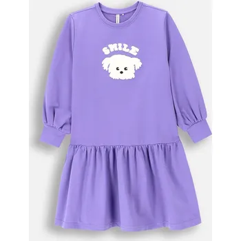 Dámské šaty Šaty pro dívku fialové s pejskem velikost 122 Coccodrillo ZC4