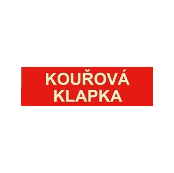 Kouřová klapka - fotoluminiscenční tabulka, plast 1 mm 150x50 mm