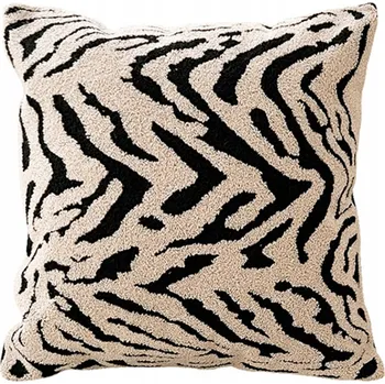 Povlak na dekorativní polštářek Dekorativní povlak na polštář 45x45 cm, vzor černobéžový Tygr