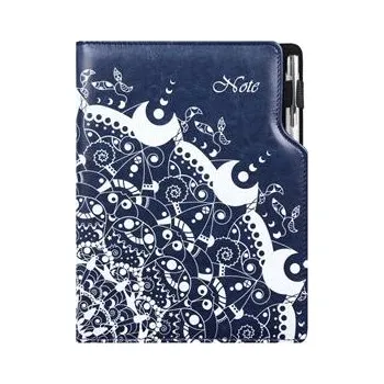 Zápisník Notes DESIGN A5 nelinkovaný - modrá - ornament