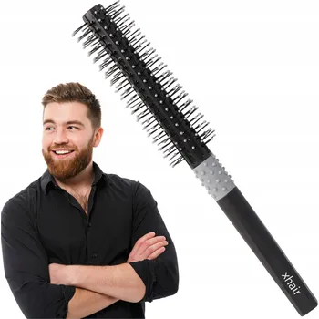 kartáč na vlasy Kulatý kartáč na vousy a krátké vlasy pro muže - barberský