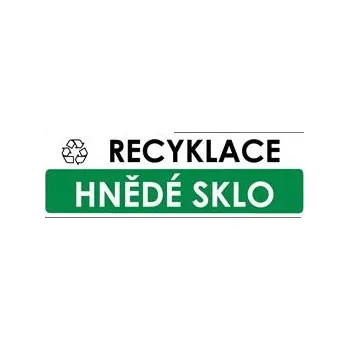 RECYKLACE - HNĚDÉ SKLO, plast 2 mm, 290x100 mm
