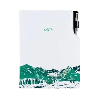 Zápisník Notes - zápisník DESIGN A5 čtverečkovaný - bílá - Hory