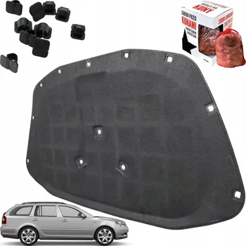 Kapota Odhlučnění kapoty IZOLACE rohož SKODA OCTAVIA II 04-13 + ODPUZOVAČ ZVÍŘAT SPONKY