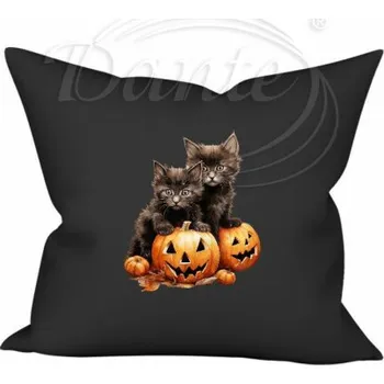 Dekorativní polštářek Dante Povlak Halloweenská koťata,40x40