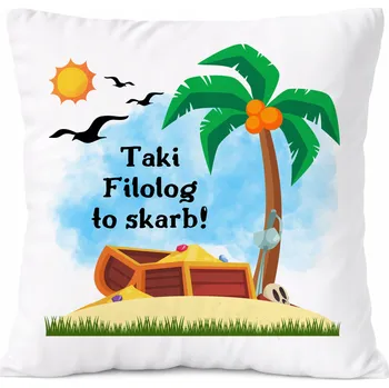 Obraz Bílý Polštář s potiskem fotografie PoliDraw pro analytika jako Dárek